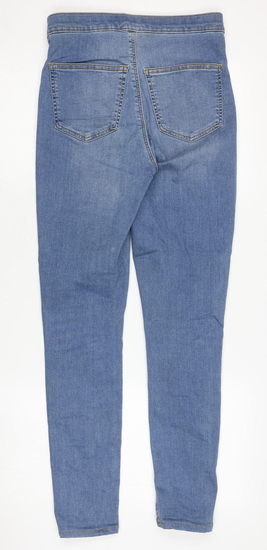 Topshop Women's Blue Skinny Distressed Jeans Size 30