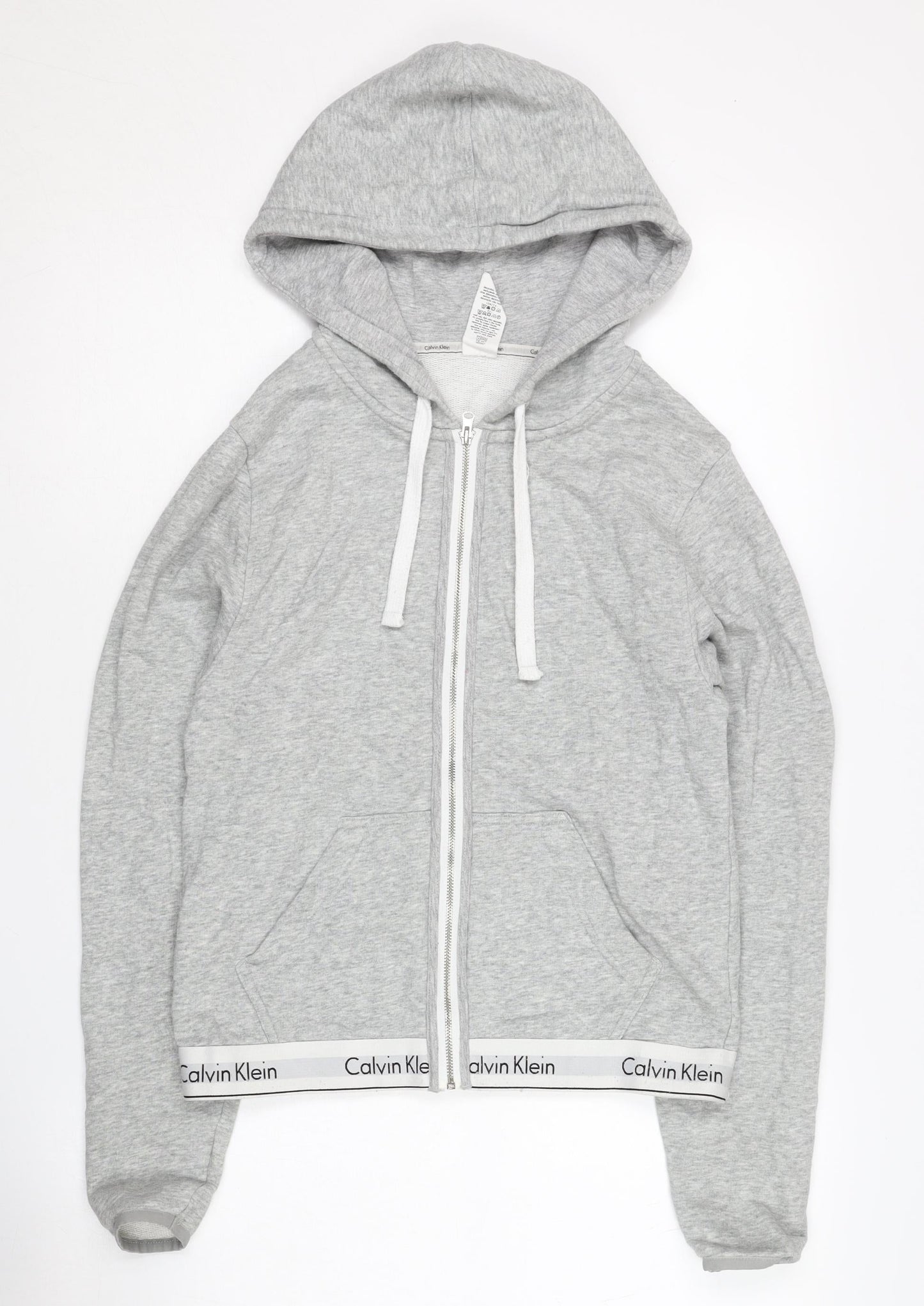 Calvin Klein Women's Grey Full Zip Hoodie Size S