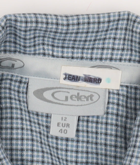 Gelert Women's Blue Check Button-Up Shirt, Size 12