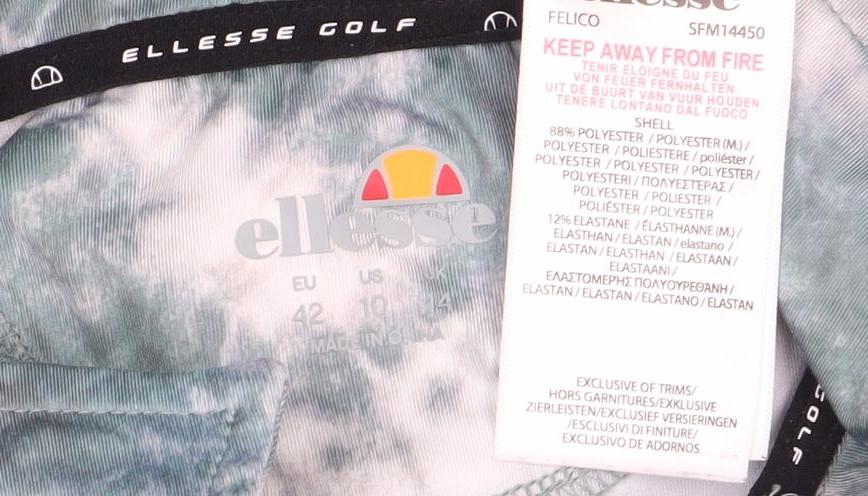 Ellesse Women's Blue Polo Shirt, Size 14, Lightweight Zip