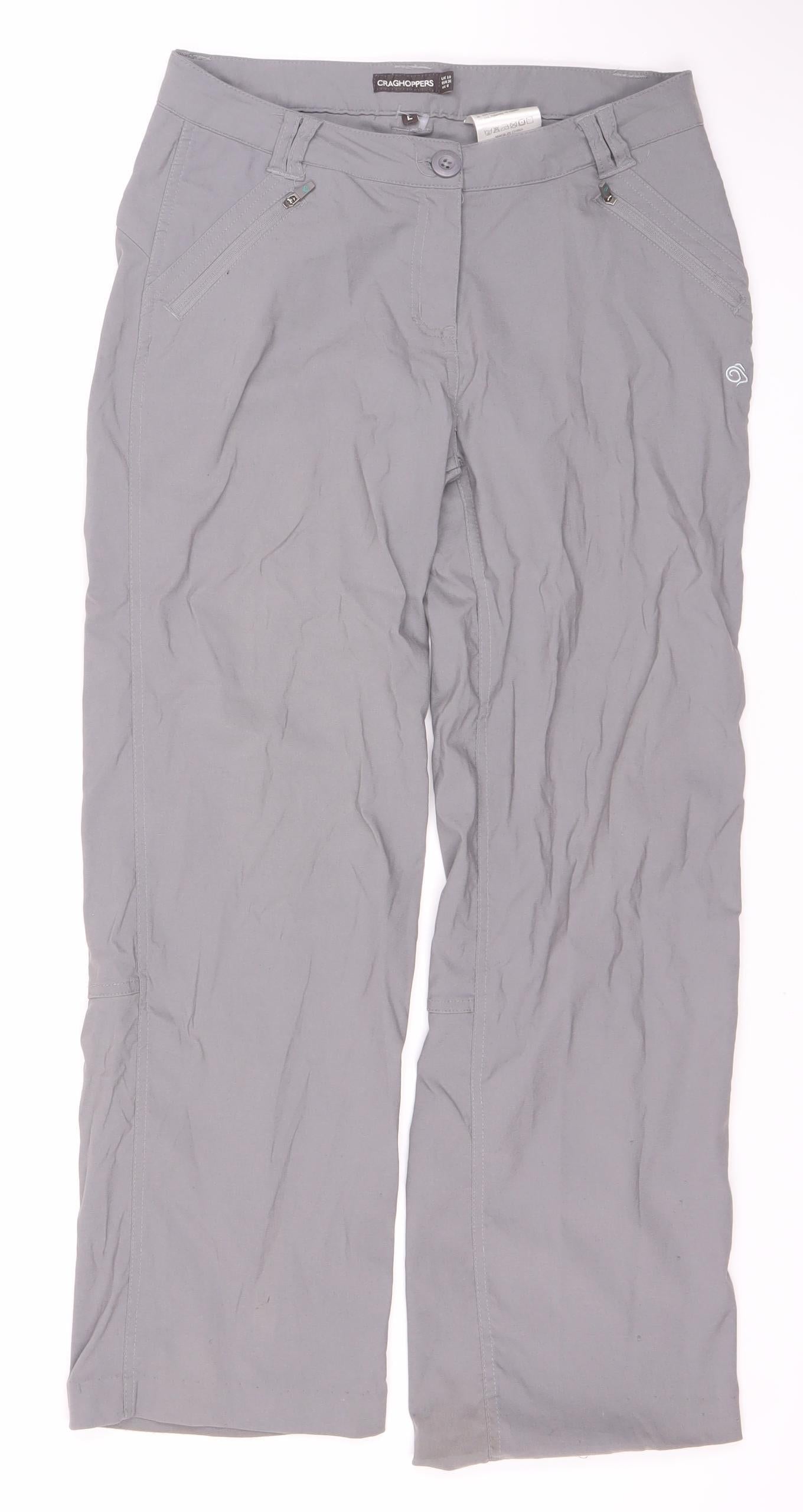 Craghoppers Women's Grey Trousers UK 10 Button Zip