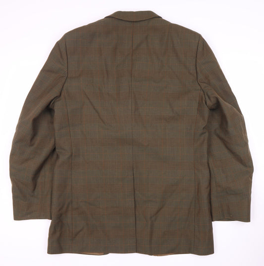 Dunn & Co. Men's Brown Plaid Blazer, Size 41R