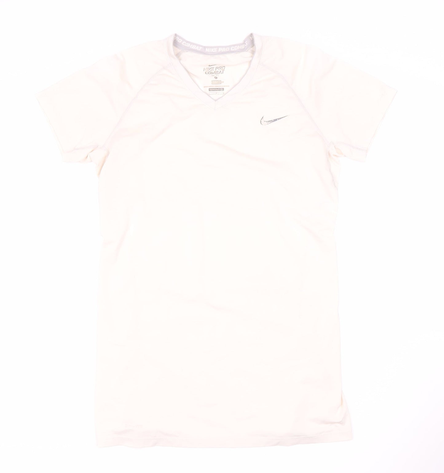 Nike Men's White Fitted Sports T-Shirt, Size L