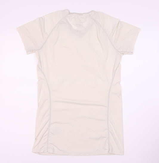 Nike Men's White Fitted Sports T-Shirt, Size L