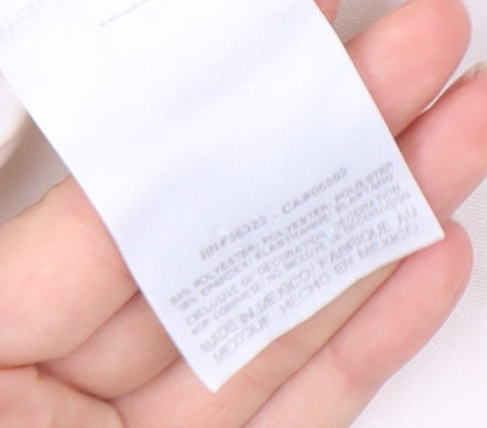 Nike Men's White Fitted Sports T-Shirt, Size L