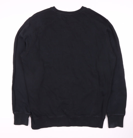 Diesel Men's Black XL Pullover Wolf Graphic Sweatshirt