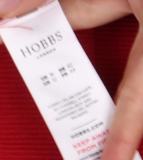 Hobbs Women's Red Shift Dress Medium Knit 3/4 Sleeves