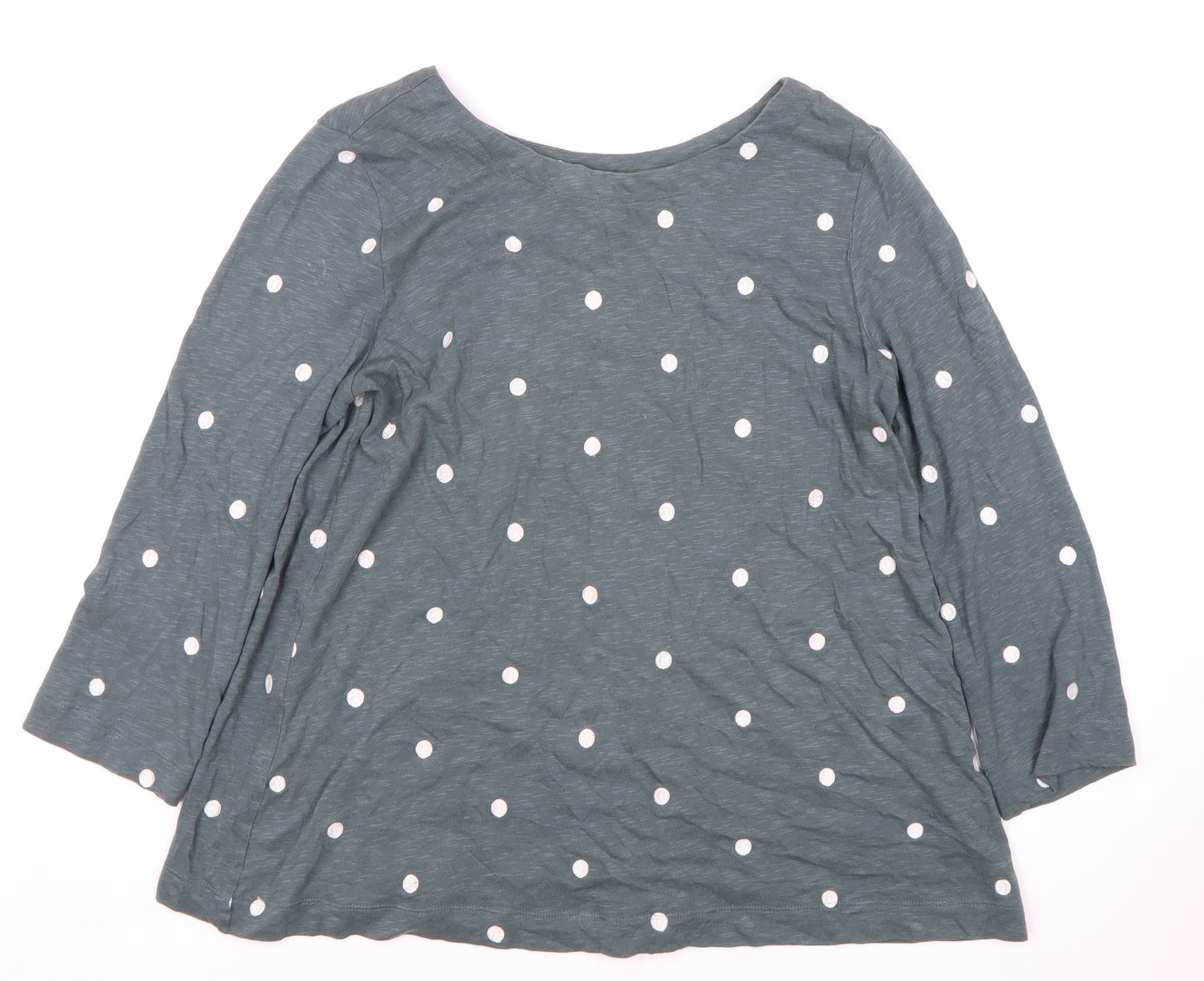 Fat Face Women Green Polka Dot Long Sleeve Tunic