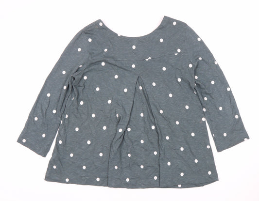 Fat Face Women Green Polka Dot Long Sleeve Tunic