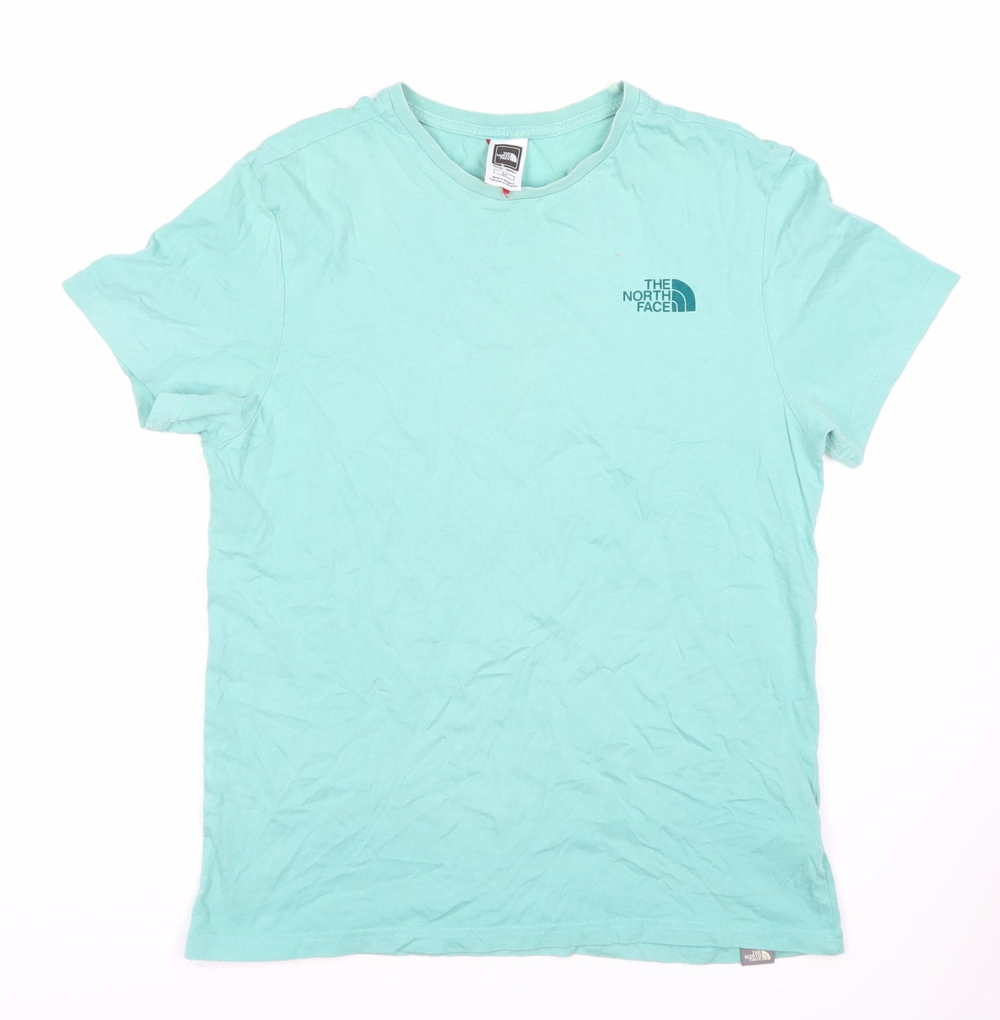 The North Face Men's Blue Cotton Crew Neck T-Shirt - Small