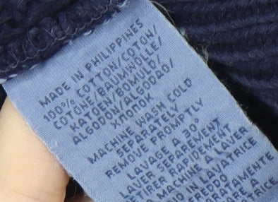 Polo Ralph Lauren Men's Blue Cotton Henley Sweatshirt S