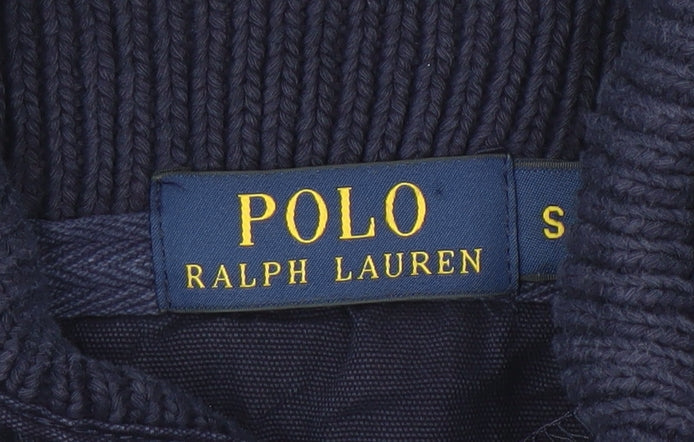 Polo Ralph Lauren Men's Blue Cotton Henley Sweatshirt S