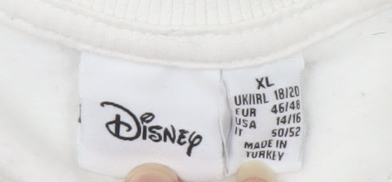 Disney Women's White Chip 'n' Dale Pullover Graphic Sweatshirt Size 18