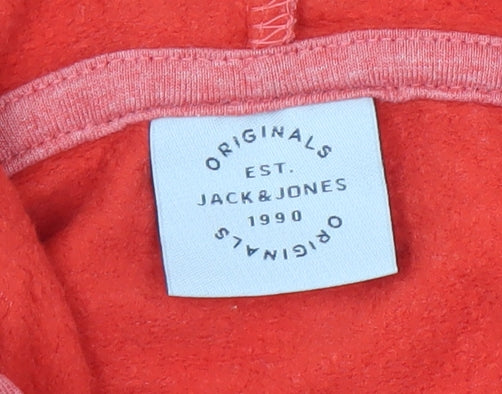Jack & Jones Men's Red Hoodie, Size S, Pullover