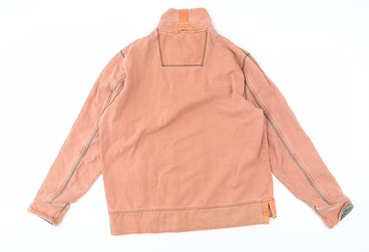 Fat Face Men's Medium Orange Pullover High Neck