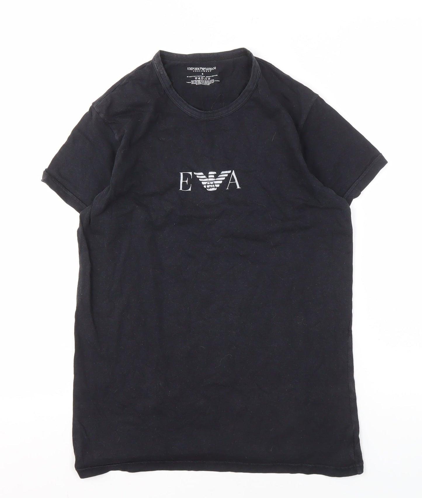 Emporio Armani Men's Black Logo Short Sleeve T-Shirt Size S
