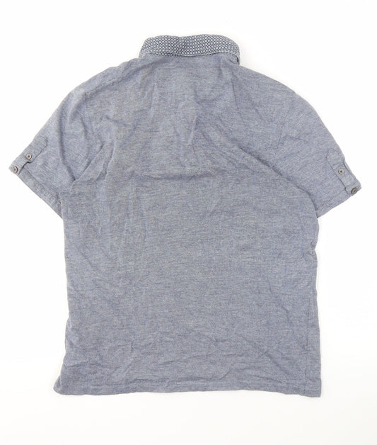 Ted Baker Men's Blue Polo Shirt Size 3