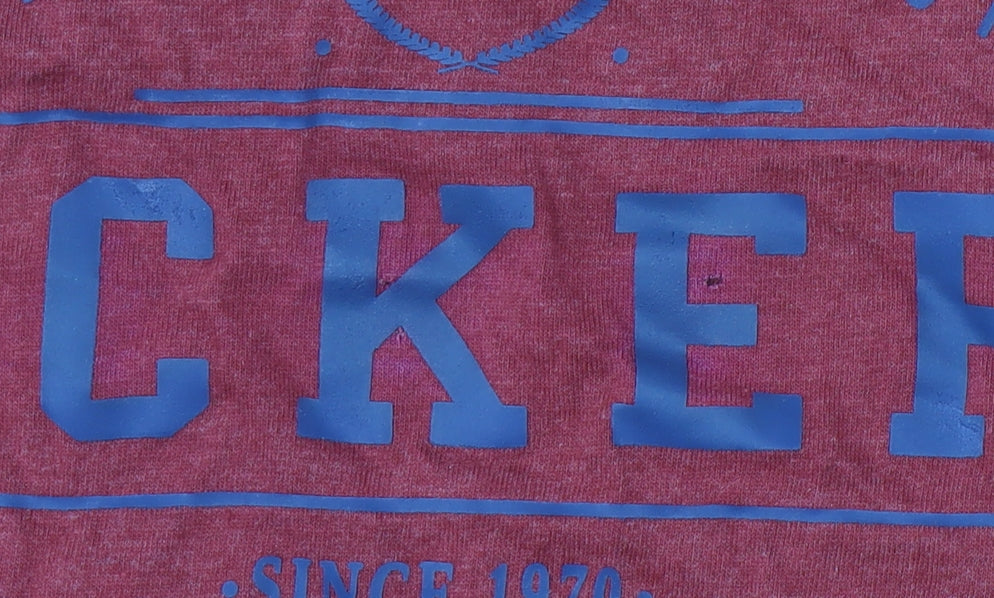 Kickers Men's Red Graphic Print T-Shirt, Size L