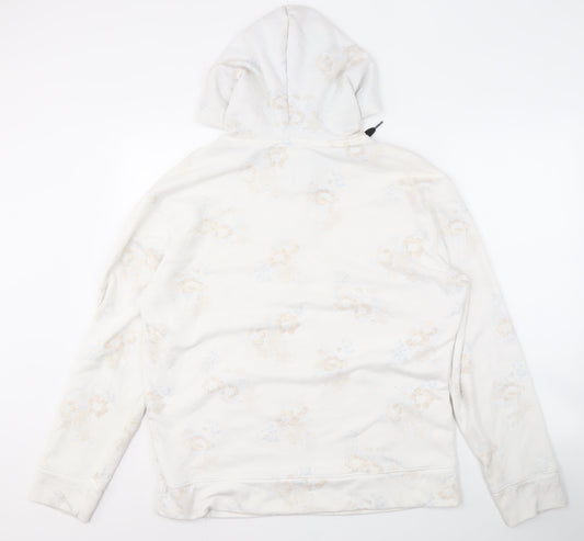 Womens UK L Relaxed Hollister Ivory Pullover Hoodie
