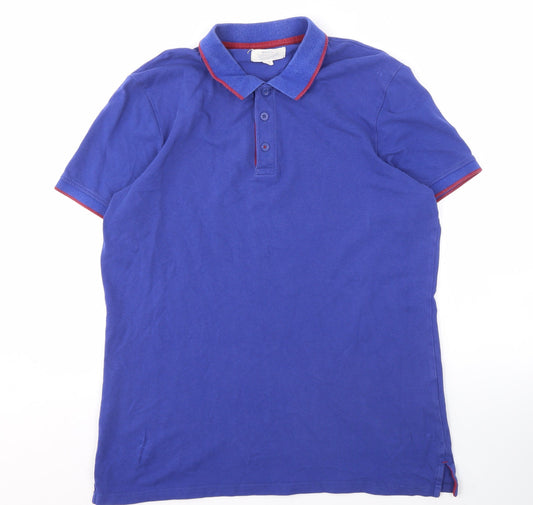 Mountain Warehouse Men's Blue Polo Shirt Large