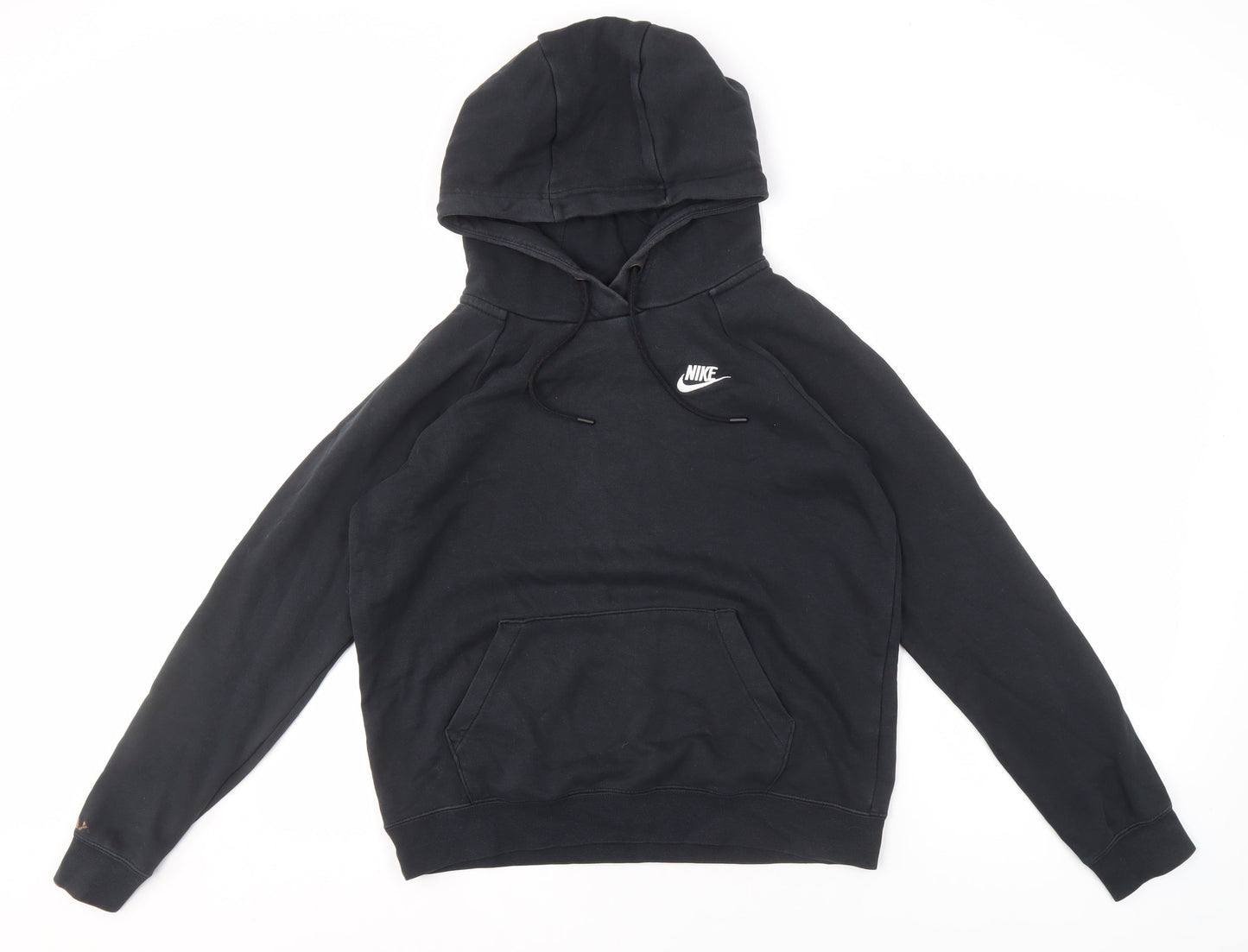 Nike Men's Black Pullover Hoodie, Size S, Logo Accent