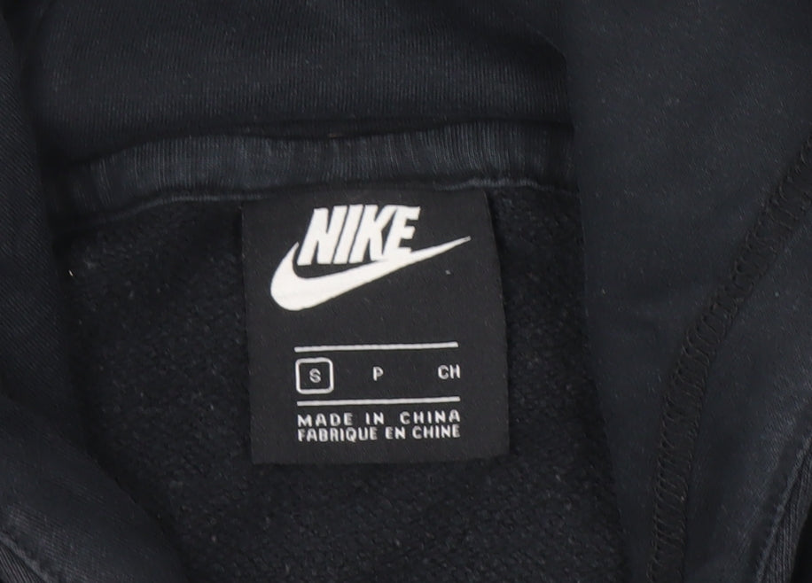 Nike Men's Black Pullover Hoodie, Size S, Logo Accent