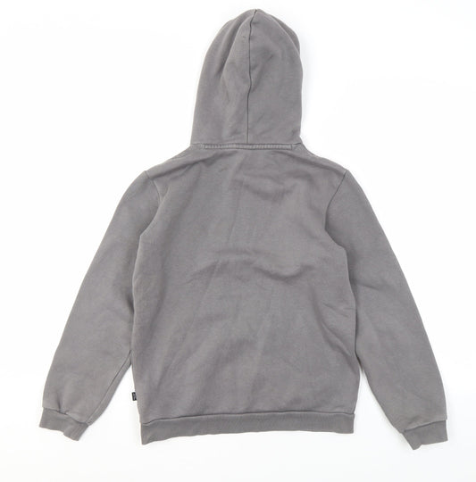 Puma Girls Grey Pullover Hoodie XL Graphic Print