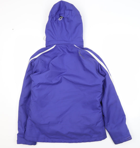 TOG24 Women's Blue Ski Jacket 10-12, Waterproof, Hooded