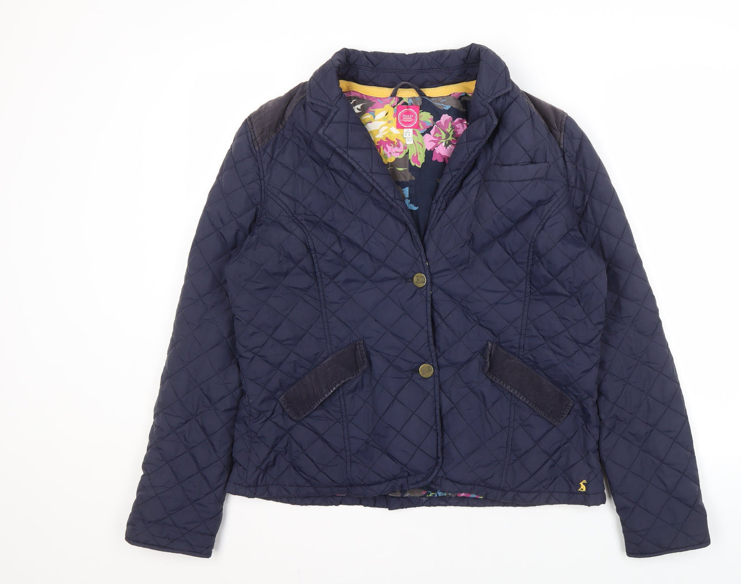 Joules Women's Blue Quilted Jacket XL Casual