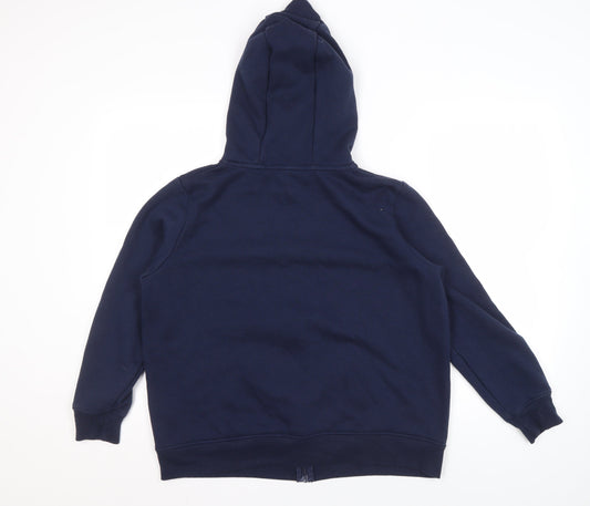 Womens UK 14 Regular UEFA Blue Full Zip Hoodie
