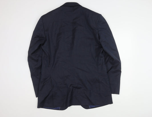Marks and Spencer Men's Blue Long Blazer Size 42L