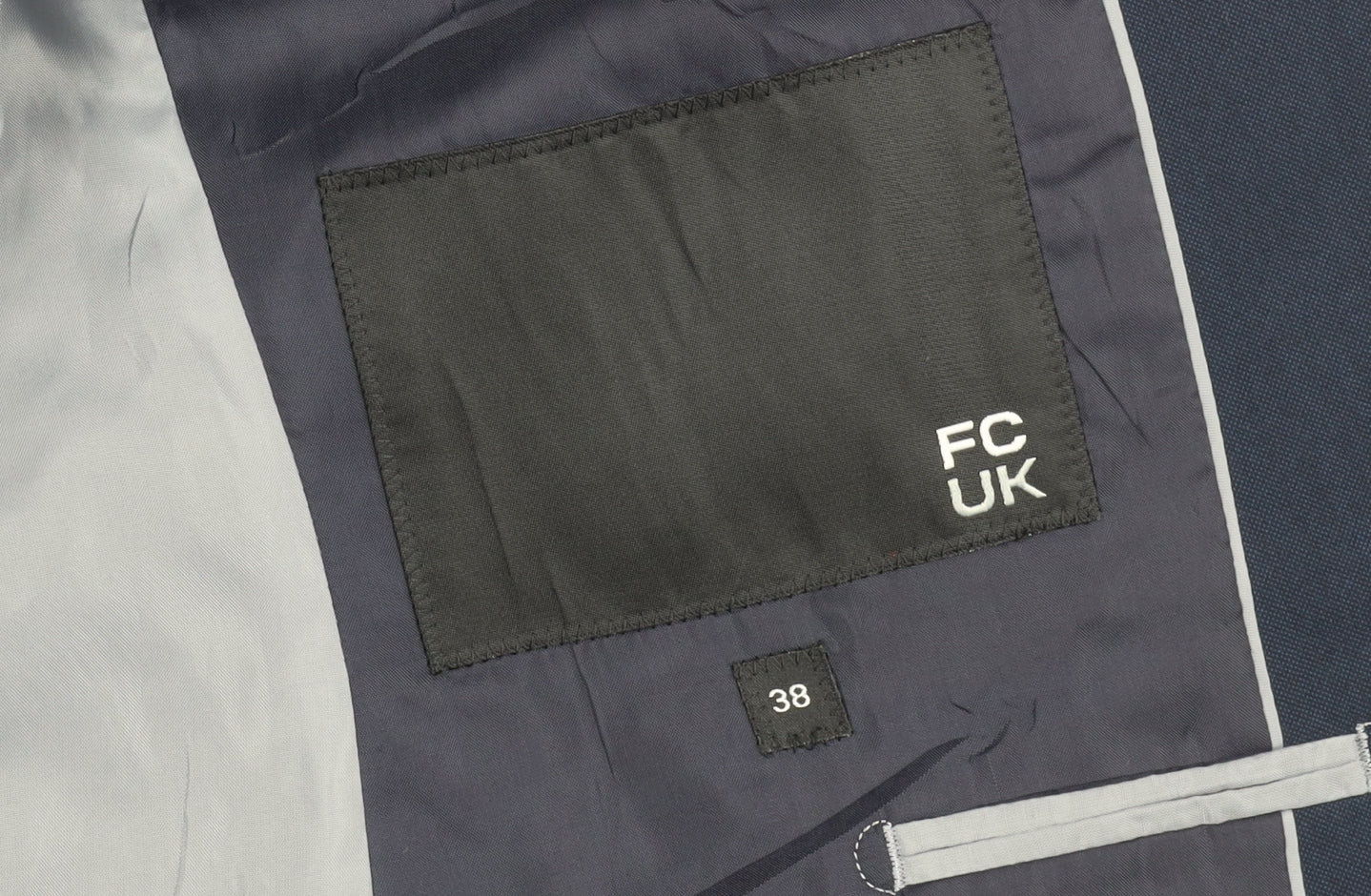 FCUK Men's Blue Blazer, Size 38, Formal Wear