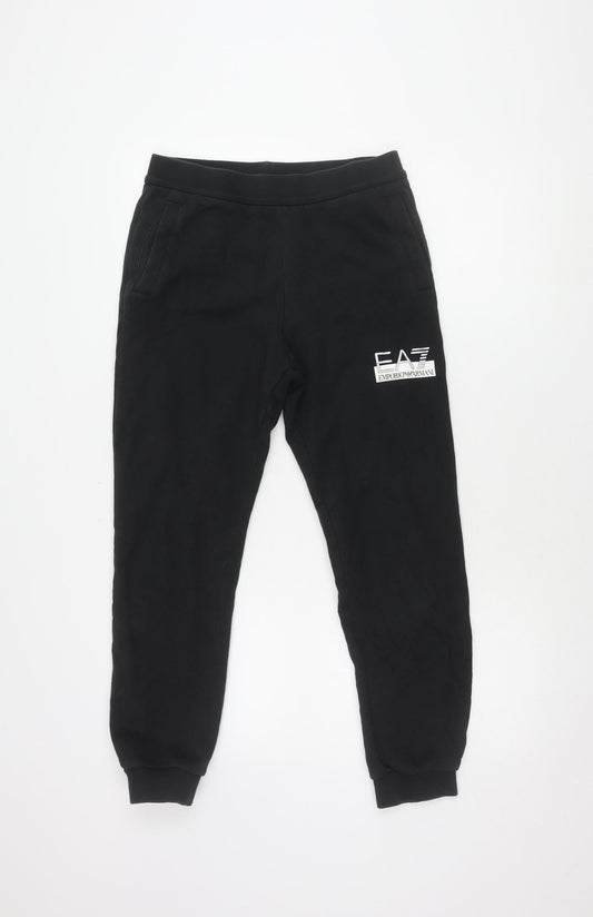 Emporio Armani Unisex Black Jogger Trousers M