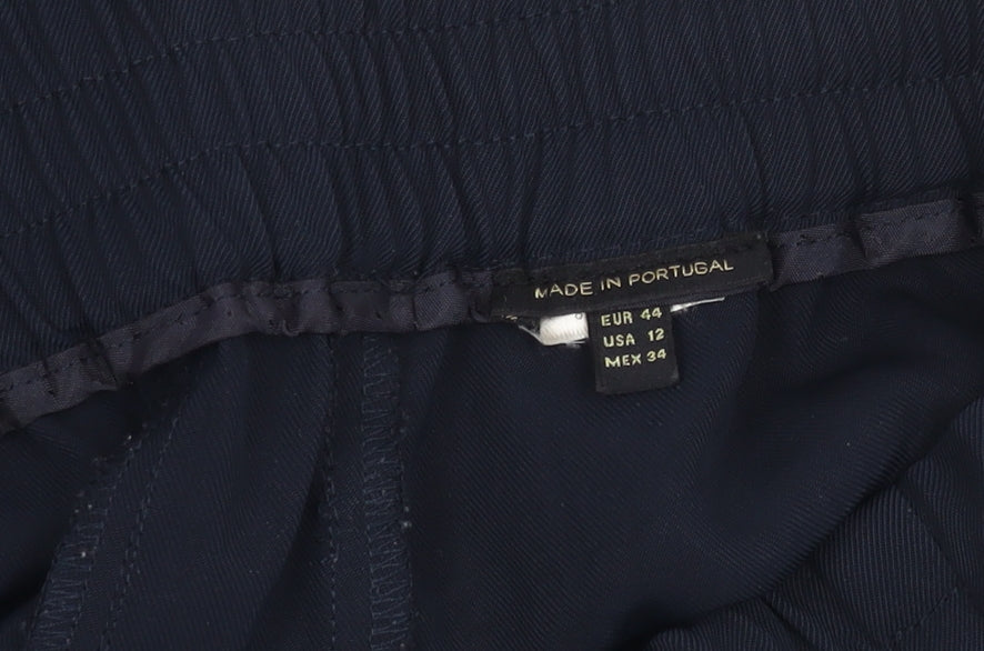 Massimo Dutti Women's Blue Trousers Size 16