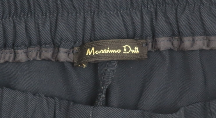 Massimo Dutti Women's Blue Trousers Size 16