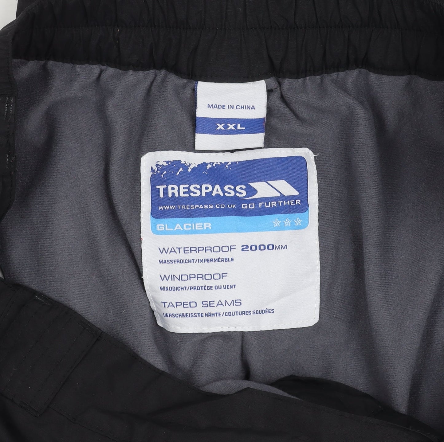 Trespass Men's XXL Black Snow Pants Waterproof Winter