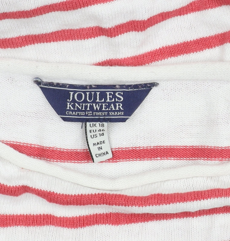 Joules Women's Multicoloured Striped Cotton Jumper