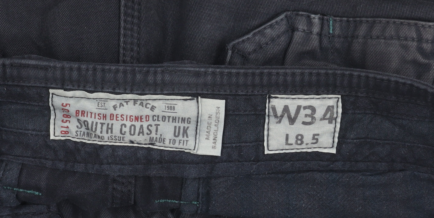 Fat Face Men's Black Chino Shorts, Size L, Casual