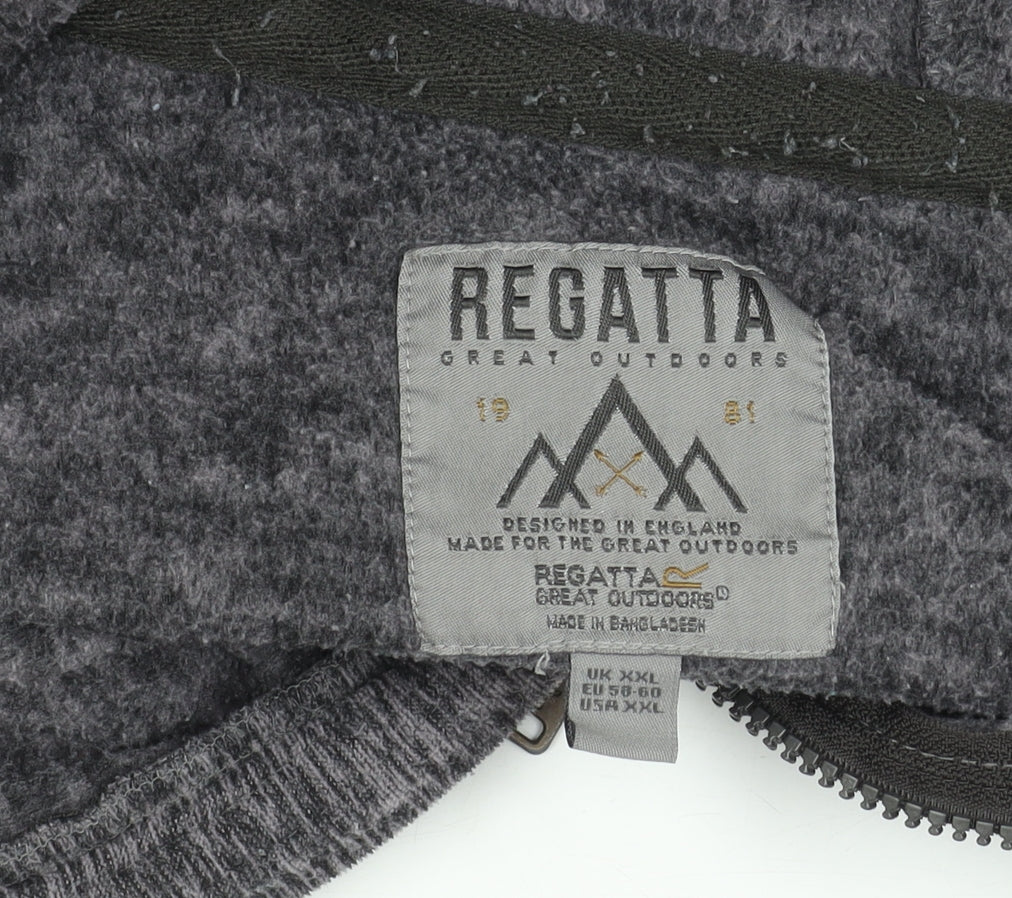 Regatta Men's 2XL Grey Hooded Fleece Jacket