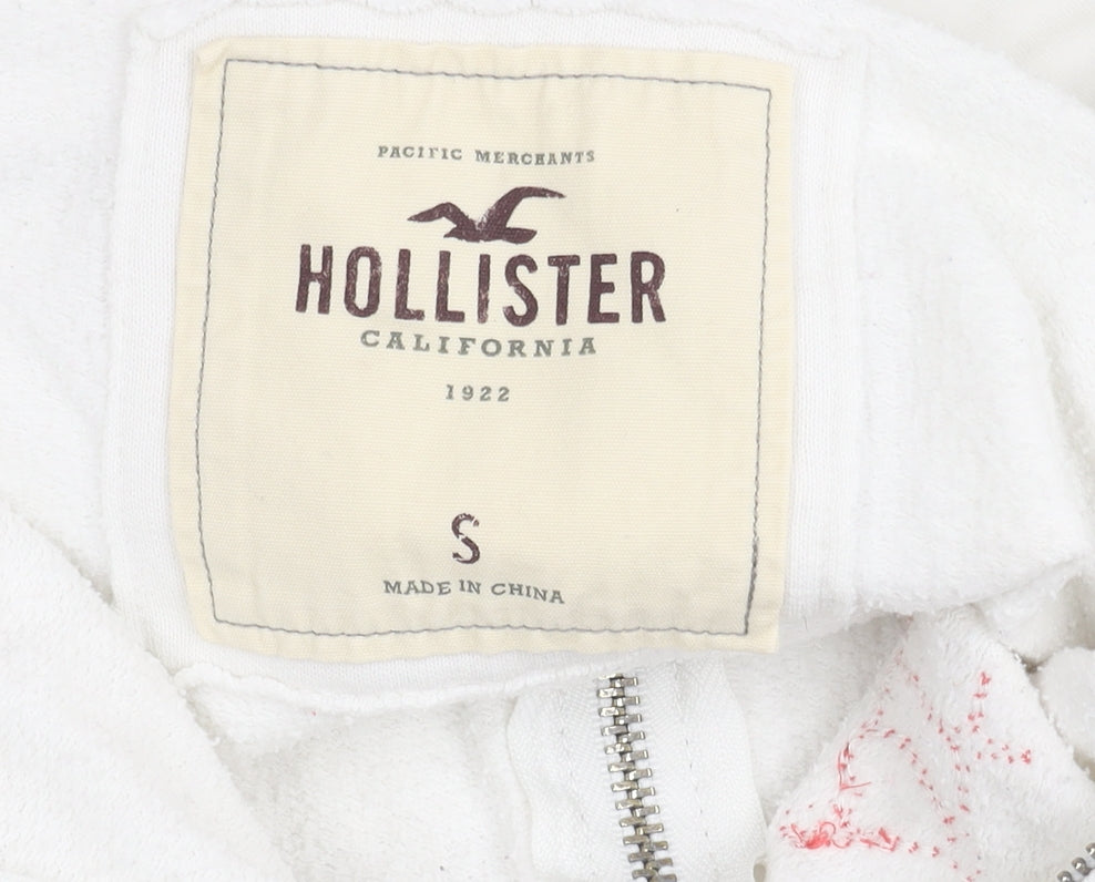 Hollister Women’s White S Logo Hooded Jacket