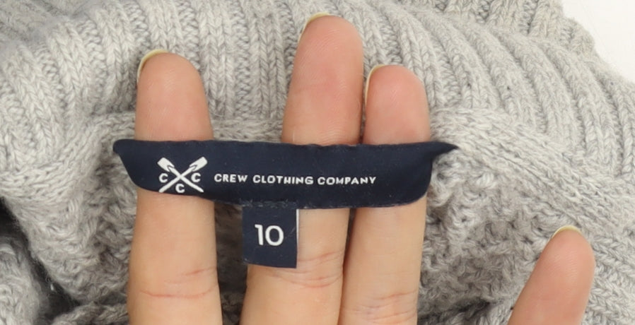 Crew Clothing Women's Blue/Grey Roll Neck Jumper Size 10