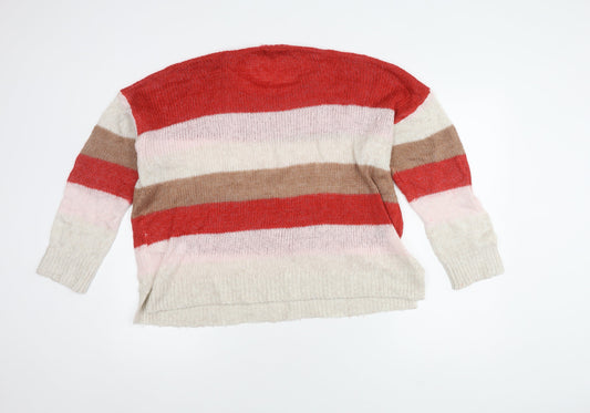 Fat Face Women's Multicoloured Striped Pullover Jumper