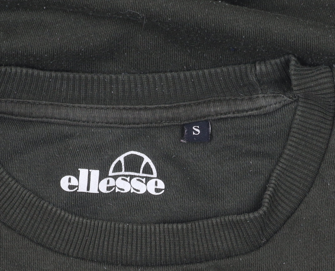 Ellesse Men's Black Graphic Print Pullover Sweatshirt S