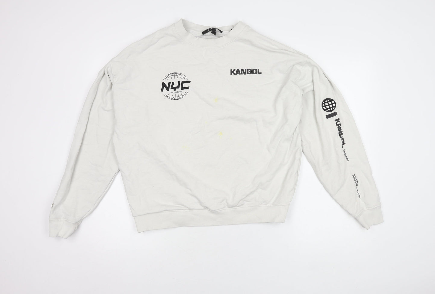 Kangol Men's White Graphic Pullover Sweatshirt Size S