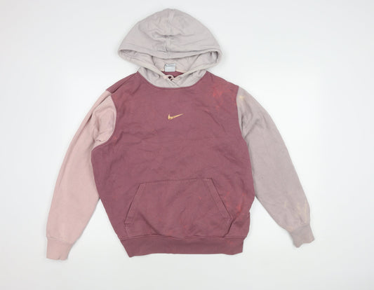 Unisex Adults UK S Regular Nike Multicoloured Pullover Hoodie