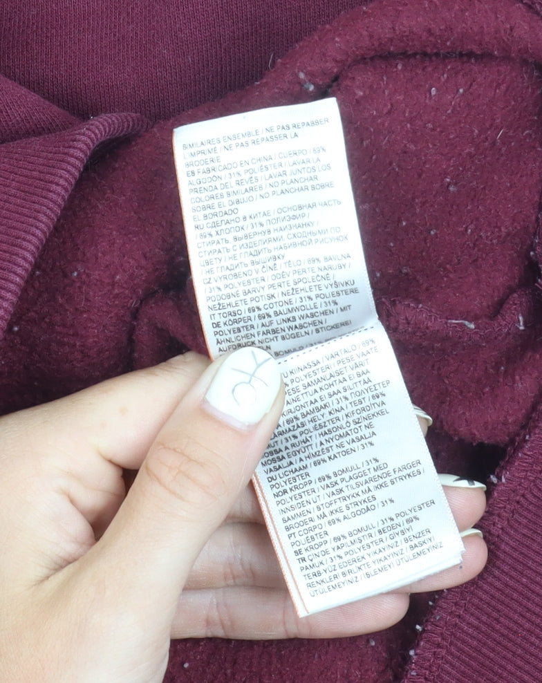 Superdry Women's Red Logo Sweatshirt, Size 16, Pullover