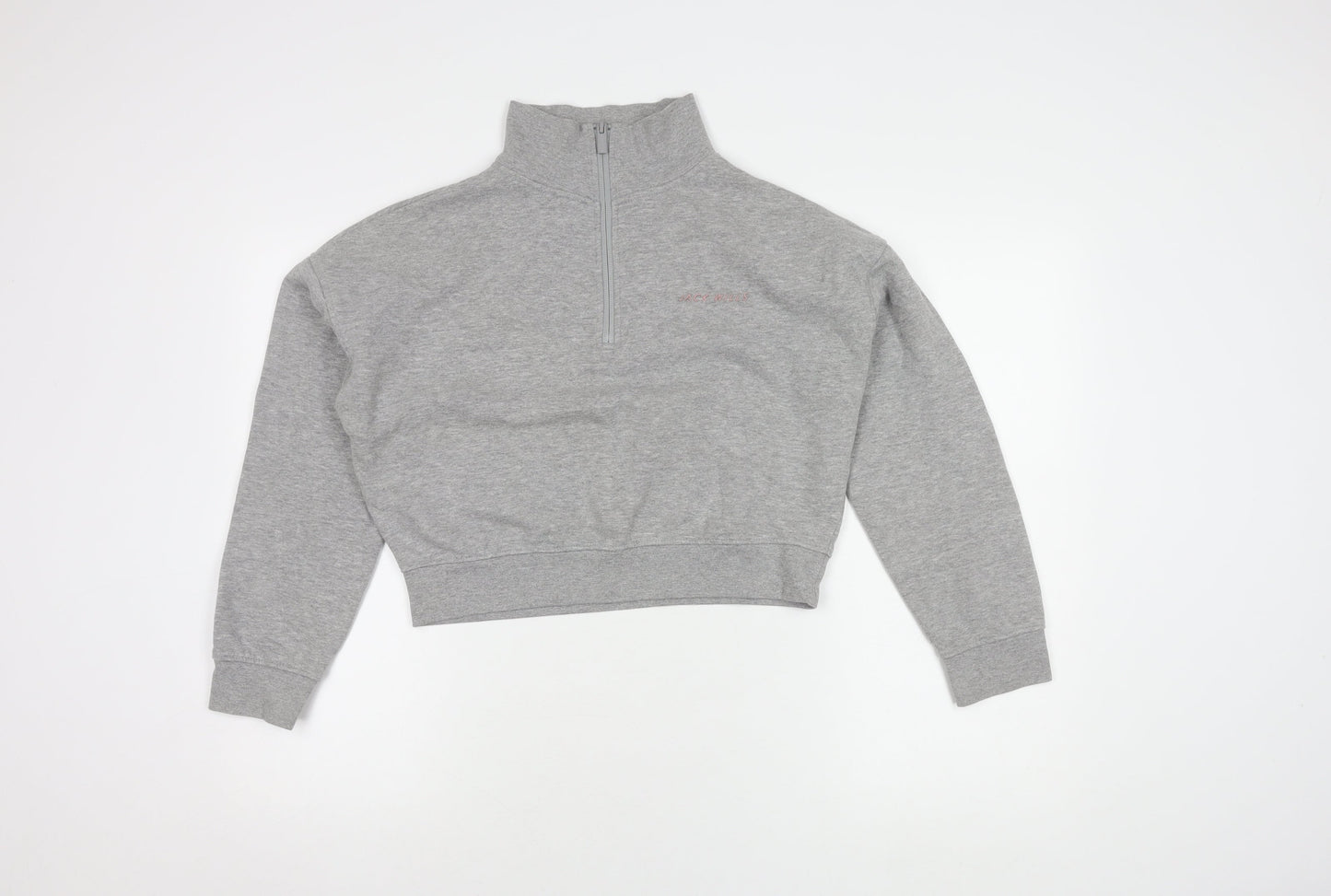 Jack Wills Women's Grey Zip Sweatshirt, Size 10