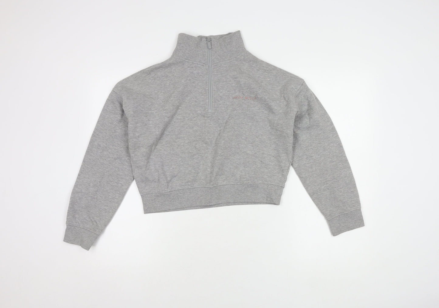 Jack Wills Women's Grey Zip Sweatshirt, Size 10