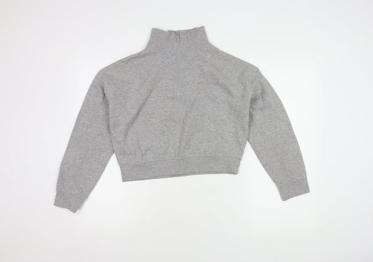 Jack Wills Women's Grey Zip Sweatshirt, Size 10