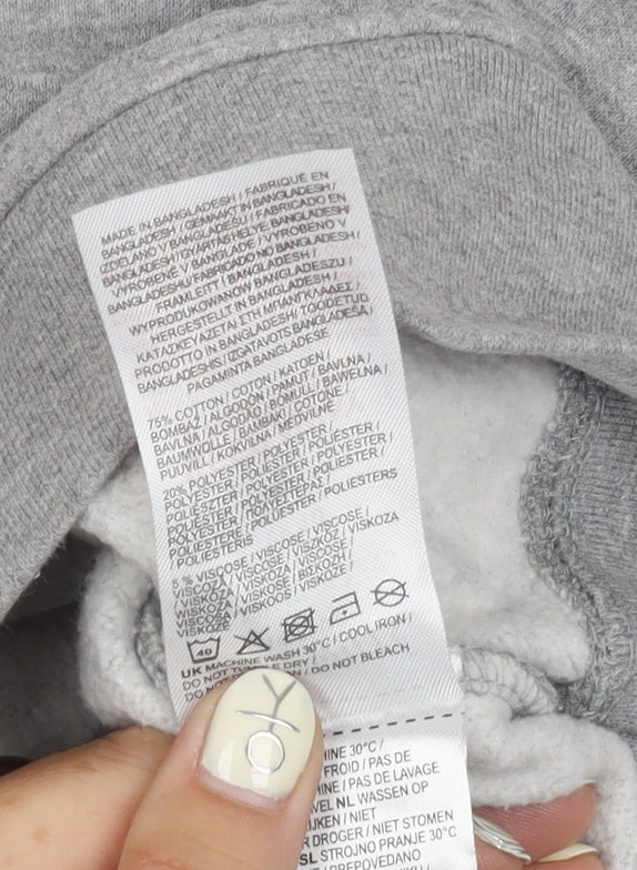 Jack Wills Women's Grey Zip Sweatshirt, Size 10